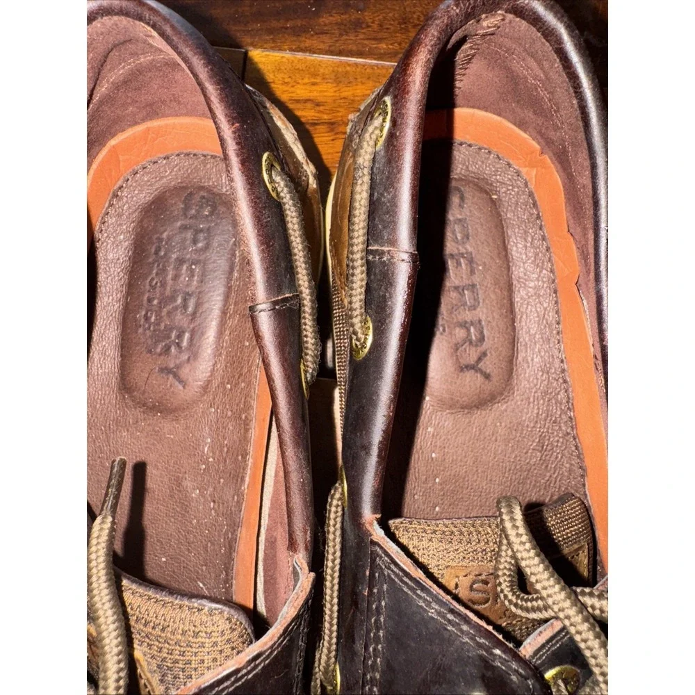 Sperry‎ Top Sider Mens STS20865 Brown Leather Boat Shoes Size 11.5